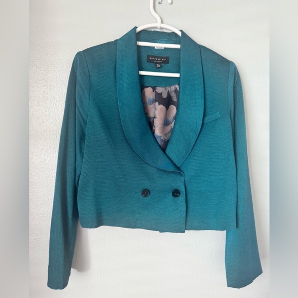 Current Air Teal Double-Breasted Women's Jacket Medium